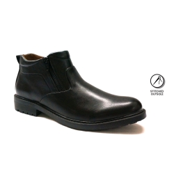 Black PVC Leather Uniform Cadet Formal Shoes Men FBA77D6